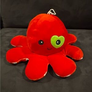 Squishmallows (Reversible) Red Hearts Stuffed Octopus